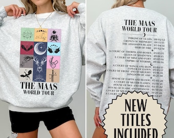 Maas World Tour Sweatshirt bookish sweater booktok merch book lover romantasy