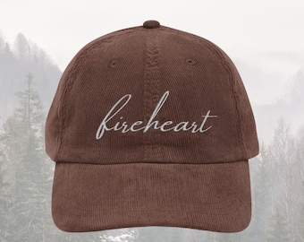Throne of glass hat TOG Fireheart Vintage Corduroy Embroidery Cap SJM LICENSED merch Aelin Rowan Bookish gift idea for her