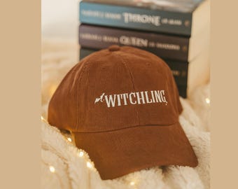 Manon Blackbeak hat TOG Throne of glass Vintage Corduroy Embroidery Cap SJM LICENSED merch Abraxos The Thirteen gift for her
