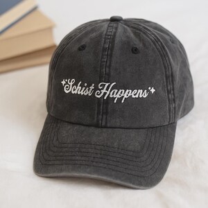 Schiefer Happens Geologen Vintage Hut Lustige Geologie Liebhaber Geschenk Rockhound Trucker Cap Mineralsammler gestickte Hut Natur Rock Fan Cap