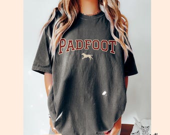 Retro Padfoot Comfort Colors shirt, The Marauders Wizard School Vintage tee, Fandom Booktok Bookish merch, Dark Academia reader clothing