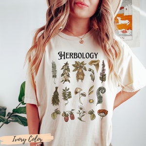 Herbology Comfort Colors shirt, Magic Wizard Plants tee, Witchcraft School tshirt, Botanical Herbology bookish book worm nerd gift