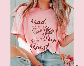 Book girlie funny cocktail shirt Martini shirt Hot girls read books smut reader book club merch bookish clothing preppy things old money