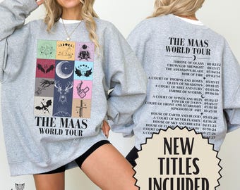 Maas World Tour Sweatshirt book lover sweater booktok merch Bat Boys Velaris romantasy shirt