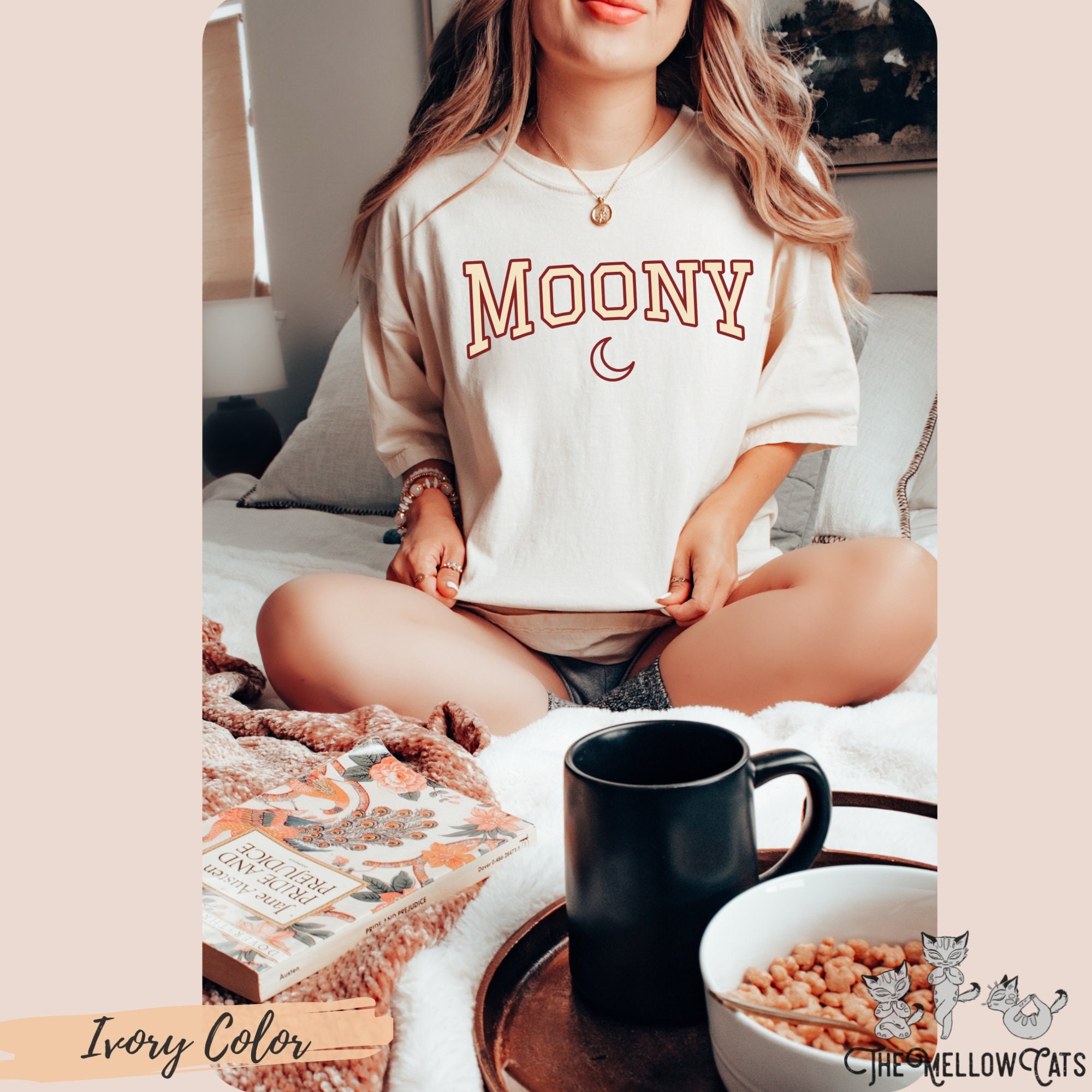 Retro Moony Comfort Colors shirt, The Marauders Wizard School Vintage tee, Fandom Booktok Bookish merch, Dark Academia reader clothing gift