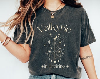 Valkyrie in training shirt Comfort Colors® tee, TOG tshirt, acosf Booktok SJM Bookish merch gift, A Court of Silver Flames, Nesta, Acotar