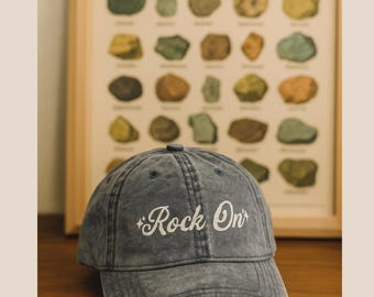 Geologist Embroidery Hat Funny Geology Lover graduation Gift Rockhound Fossil Hunter Cap Mineral Collector Embroidered Nature Rock Fan Cap