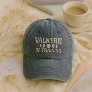 Valkyrie In Training ACOTAR hat Nesta Archeron Lady Death Vintage Embroidery Cap SJM LICENSED Merch Sarah J Maas gifts Bookish dad hat