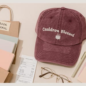 Cauldron Blessed ACOTAR hat Nesta Archeron Valkyrie Lady Death Vintage Embroidery Cap SJM LICENSED Merch Sarah J Maas gift Bookish dad hat