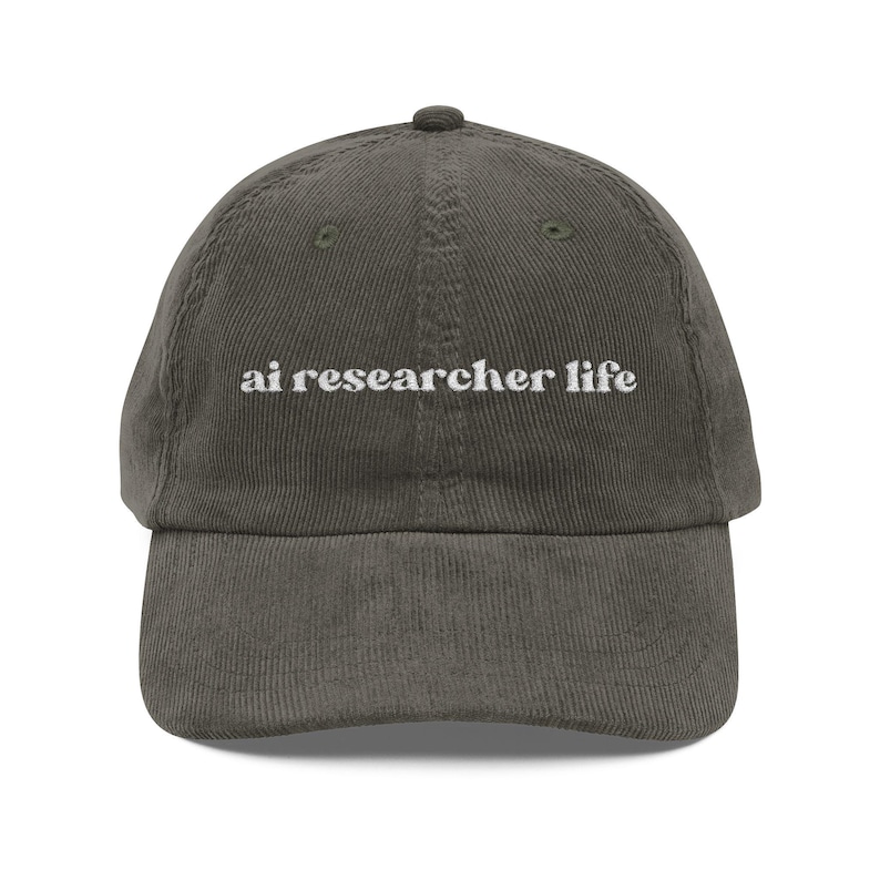 AI Researcher Life Gift Hat, Machine Learning Lab Corduroy Embroidered ...