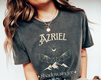 Azriel Shadowsinger ACOTAR shirt Comfort Colors® tee OFFICIALLY Licensed Sarah J. Maas Merch Rhysand Gwynriel Bat Boys Bookish SJM apparel