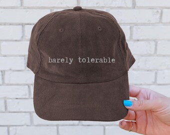 Barely tolerable hat Vintage bookish Embroidery Cap Pride and Prejudice Jane Austen merch bibliophile book club lover reading gift for her