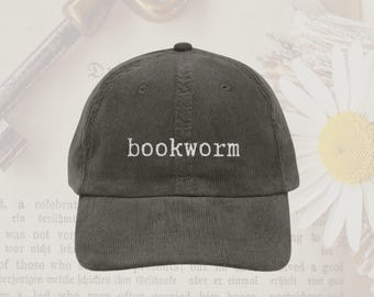 Bookworm hat Vintage Well read woman bookish Embroidery Cap booktok merch Librarian Book club lover reader hat reading gift idea for her