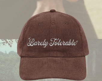 Barely tolerable hat Vintage bookish Embroidery Cap Pride & Prejudice Jane Austen merch bibliophile book club lover reading gift for her