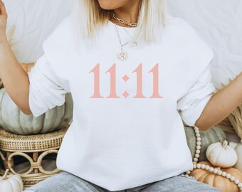 11 11 shirt, 11:11 sweatshirt 11 11, 11 11 Wish, 11 11 Clothing, 1111 Sweater, Spiritual Gift Synchronicity Angel Numbers Womens Soft Tees