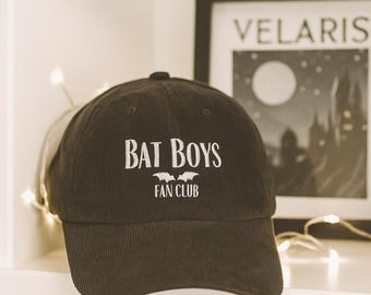 Bat Boys Fan club ACOTAR hat Rhysand Azriel Cassian Vintage Velaris the Night Court Embroidery Cap SJM LICENSED merch Sarah J Maas gifts