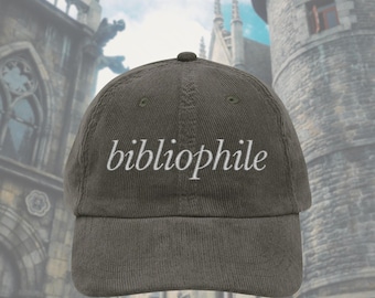 Bibliophile hat Vintage bookish Embroidery Cap booktok merch Bookworm hat book club lover hat reading gift idea for her him reader gifts