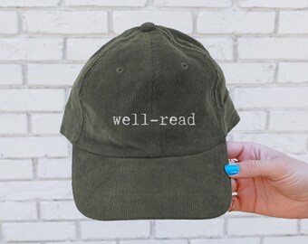Well read hat hat Vintage Well read woman bookish Embroidery Cap booktok merch Book worm club lover hat reading gift idea for her reader