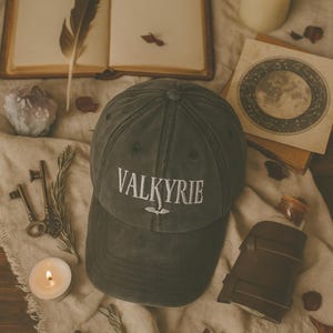 Valkyrie In Training ACOTAR hat Nesta Archeron Lady Death Vintage Embroidery Cap SJM LICENSED Merch Sarah J Maas gifts Bookish dad hat