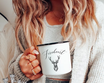 Throne of Glass Fireheart TOG mug, OFFICIALLY LICENSED Sarah J. Maas Sjm Merch Terrasen Enamel Campfire Aelin Galathynius Celaena Sardothien