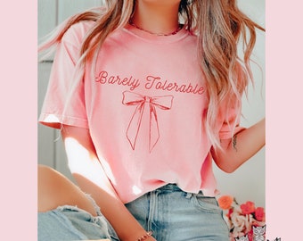 Barely Tolerable Pride and Prejudice shirt Jane Austen  Comfort Colors® tee, Bookish library Dark Light Academia Classic literature Mr Darcy