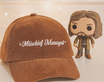 Mischief Managed Vintage Hat The Marauders Embroidered cap Moony Wizard Wizarding World Fan gift Bookish fantasy reader booktok merch