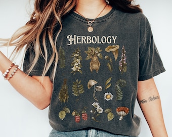 Herbology Comfort Colors shirt, Magic Wizard Plants tee, Witchcraft School tshirt, Botanical Herbology bookish book worm nerd gift