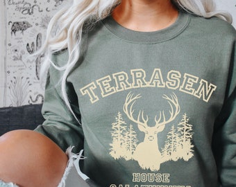 Throne of Glass Terrasen Sweatshirt LICENSED Sarah J. Maas merch To whatever end TOG sweater Fireheart, Aelin Galathynius, Rowan Whitethorn