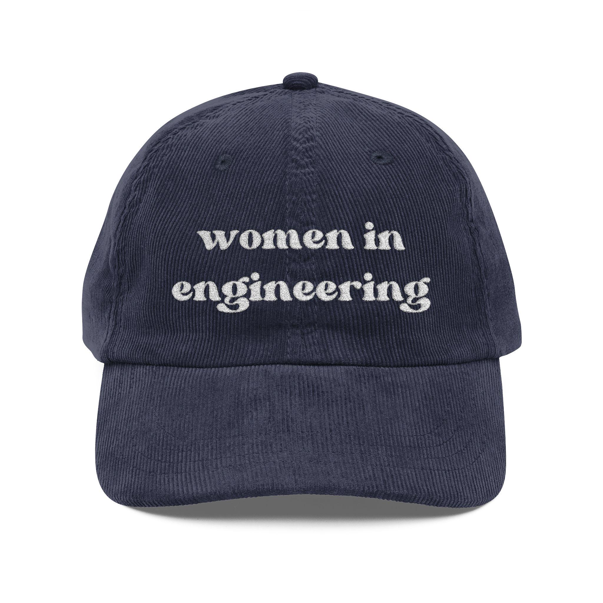 Women in Engineering Hat Embroidered Corduroy Cap Engineer Gift STEM ...