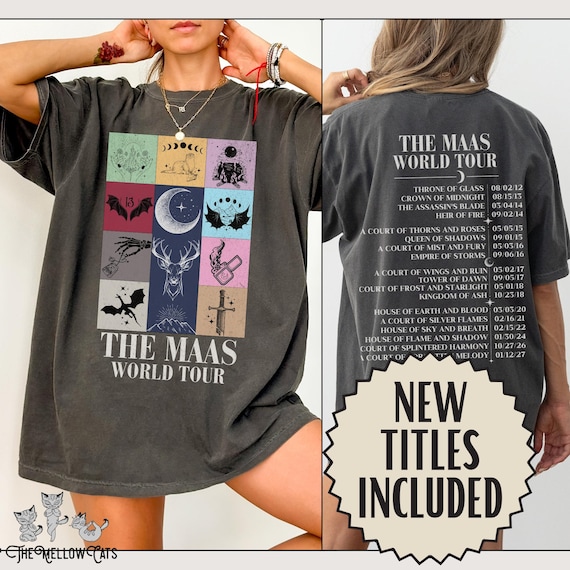 Maas World Tour Comfort Colors tee, TOG shirt ACOTAR merch bookish Fan Apparel Romantasy gift