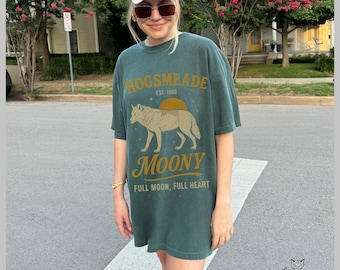 Retro Moony The Marauders Comfort Colors shirt,  Wizard School Vintage tee, Fandom Booktok Bookish merch, Dark Academia reader clothing