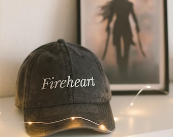 Throne of glass hat TOG Fireheart Vintage Embroidery Cap SJM LICENSED Merch Bookish book worm hat gift for her