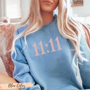 11 11 law of assumption attraction shirt sweater, Manifestation sweatshirt, Wish11 11 Clothing, Spiritual Gift Synchronicity Angel Numbers