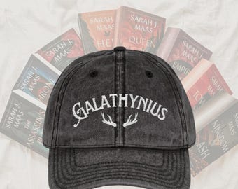 Aelin Galathynius Throne of glass hat Fireheart Vintage Embroidery Cap SJM LICENSED TOG Merch Sarah J Maas gifts dad hat to whatever end