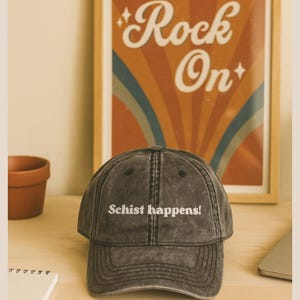 Geologe Vintage Hut Lustiger Geologie-Liebhaber Abschlussgeschenk Rockhound Fossiljägerkappe Mineralsammler bestickter Hut Naturfelsen-Fankappe