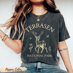 Terrasen shirt, Throne of Glass SJM Comfort Colors tee, Aelin Galathynius fireheart shirt Bookish apparel Book lover booktok bookish merch