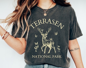 Terrasen shirt, Throne of Glass SJM Comfort Colors tee, Aelin Galathynius fireheart shirt Bookish apparel Book lover booktok bookish merch