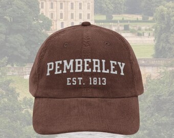 Pemberley est. 1813 hat Vintage bookish Embroidery Cap Pride & Prejudice Jane Austen merch book club lover reading librarian gift for her
