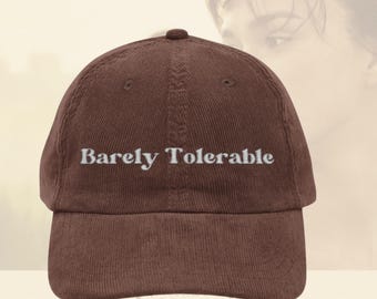 Barely tolerable hat Vintage bookish Embroidery Cap Pride & Prejudice Jane Austen merch bibliophile book club lover reading gift for her