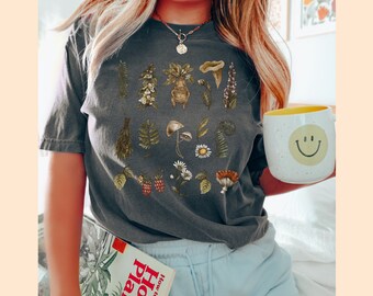 Herbology Comfort Colors shirt, Magic Wizard Plants tee, Witchcraft School tshirt, Botanical Herbology bookish book worm nerd gift