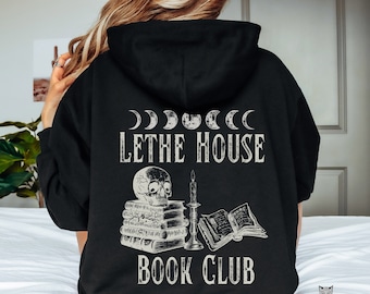 Lethe House Hoodie Ninth House reading sweater, Leah Bardugo sweatshirt, Booktok Bookish gift Dark Academia clothing book club Lover Gift