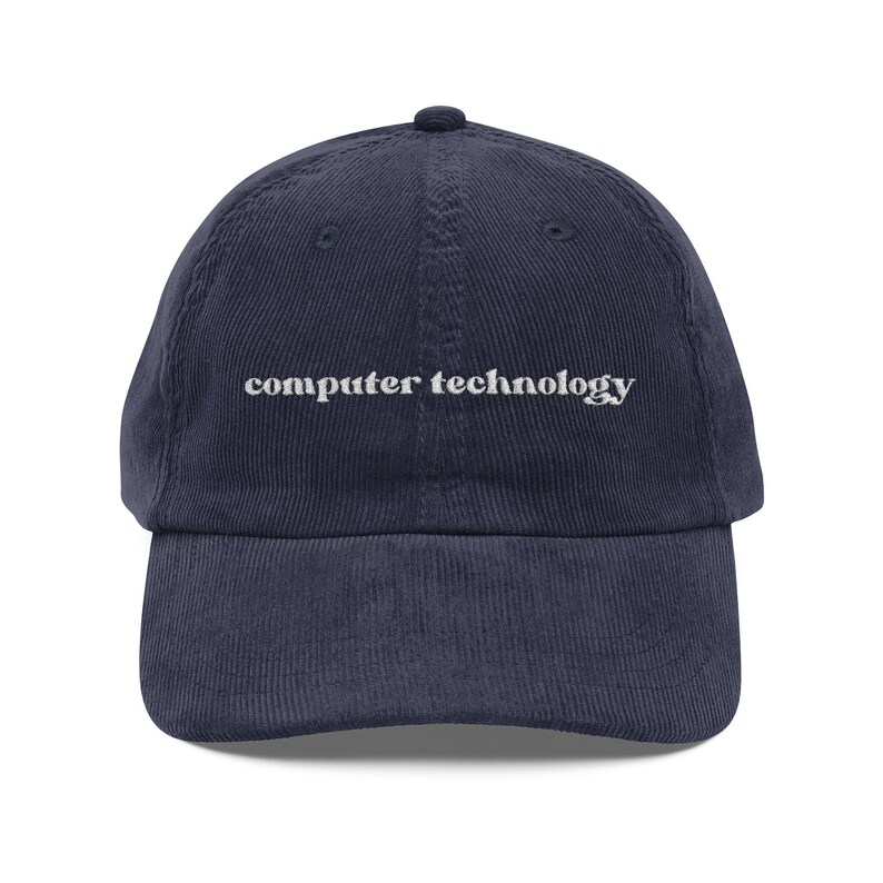 Bestickte Cordmütze für Computertechniker, Geschenk für IT-Fachleute, Kappe für technischen Support, Mütze für Informatiker Bild 5