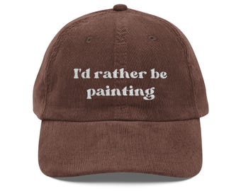 帽子 TENDERLOIN CORDUROY PAINTER CAP Vintage Corduroy Artist Cap Neon Embroidered Painter Hat Gift for