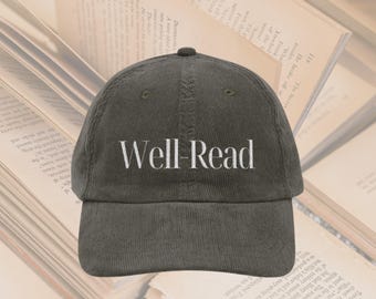 Well read hat hat Vintage Well read woman bookish Embroidery Cap booktok merch Book worm club lover hat reading gift idea for her reader