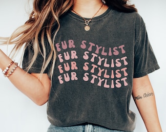 Fur Stylist Shirt, Dog Groomer tee Comfort Colors® dog grooming apparel tunic equipment gift, Groomers clothes Dog Stylist Salon