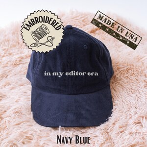 In My Editor Era Corduroy Cap Funny Editor Hat Gift for Editor and Publishing Professional