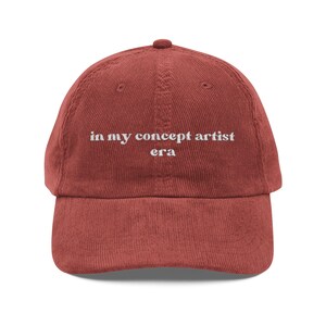 In My Concept Artist Era Corduroy Cap Funny Concept Art Hat Gift for Concept Artist