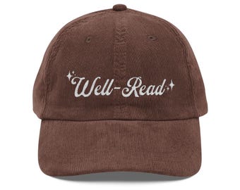 Well read hat hat Vintage Well read woman bookish Embroidery Cap booktok merch Book worm club lover hat reading gift idea for her reader