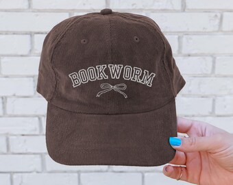Bookworm hat Vintage Well read woman bookish Embroidery Cap booktok merch Librarian Book club lover reader hat reading gift idea for her