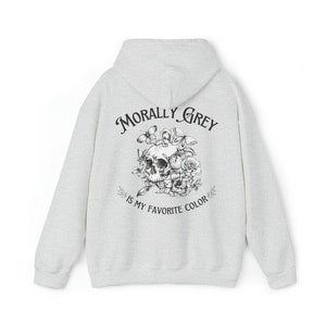 Moreel grijs is mijn favoriete kleur Hoodie Dark Academia kleding lezen sweatshirt Booktok Bookish trui Book Lover cadeau Smut Spicy Smutty afbeelding 8